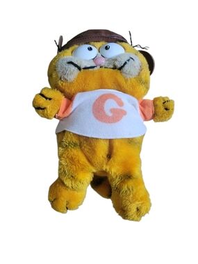 Garfield Plush Toy in Yellow with White Shirt - Classic Cartoon Stuffed Animal